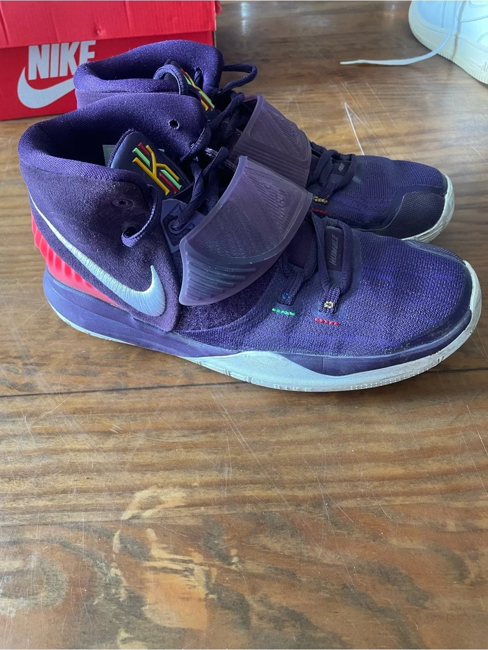 Nike Kyrie Kids' Purple Basketball Shoes with Strap 7Y unique athletic casual